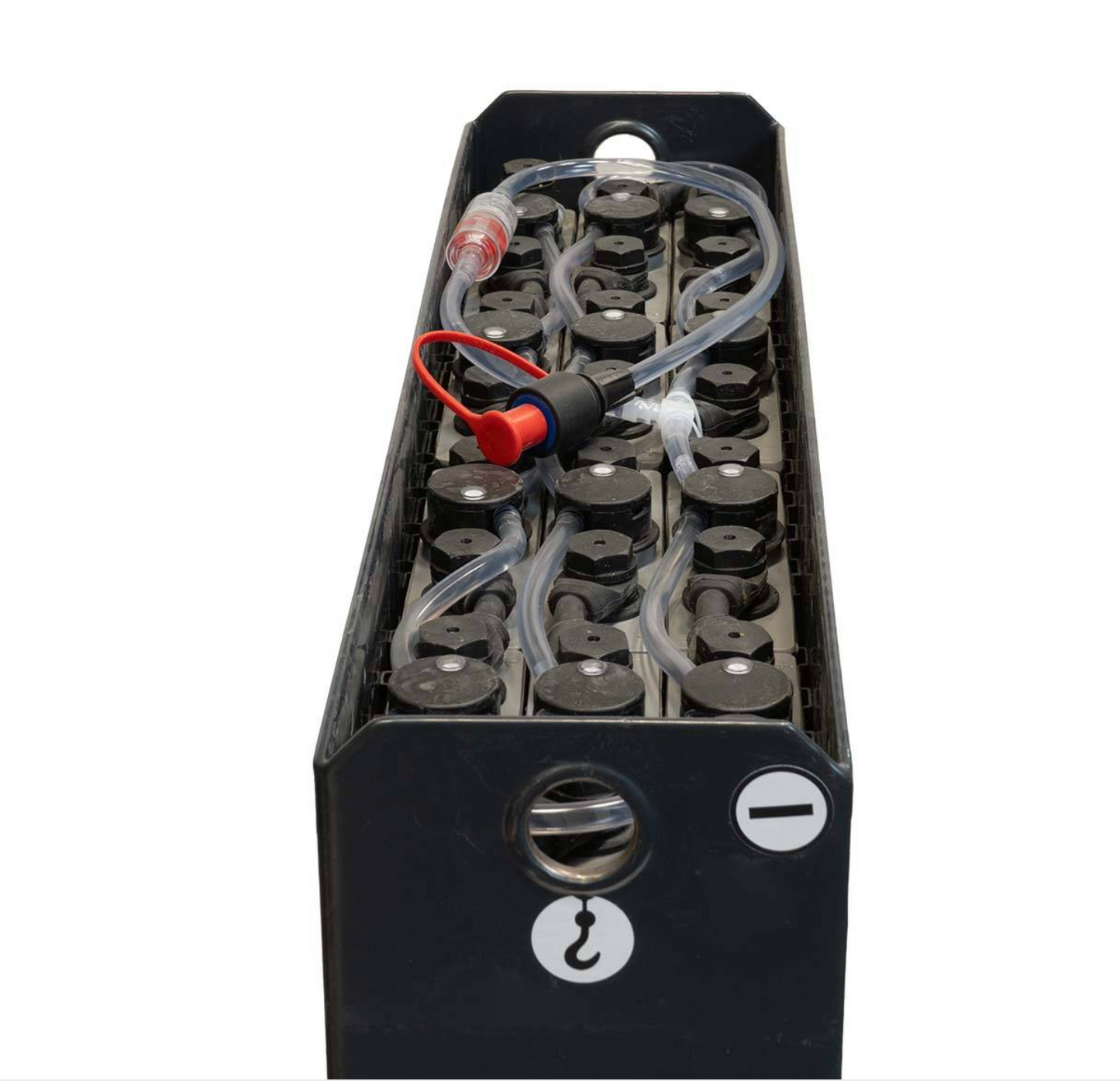 24V Gabelstaplerbatterie 2 PzB 150 Ah (643 * 153 * 595mm L/B/H) Trog 57304033 inkl. Aquamatik