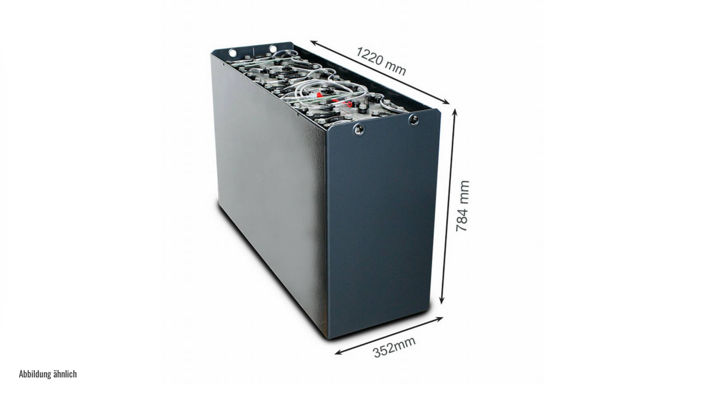 48V Gabelstaplerbatterie 4 PzS 620 Ah DIN C (1220 * 352 * 784mm L/B/H) Trog 57017091 inkl. Aquamatik