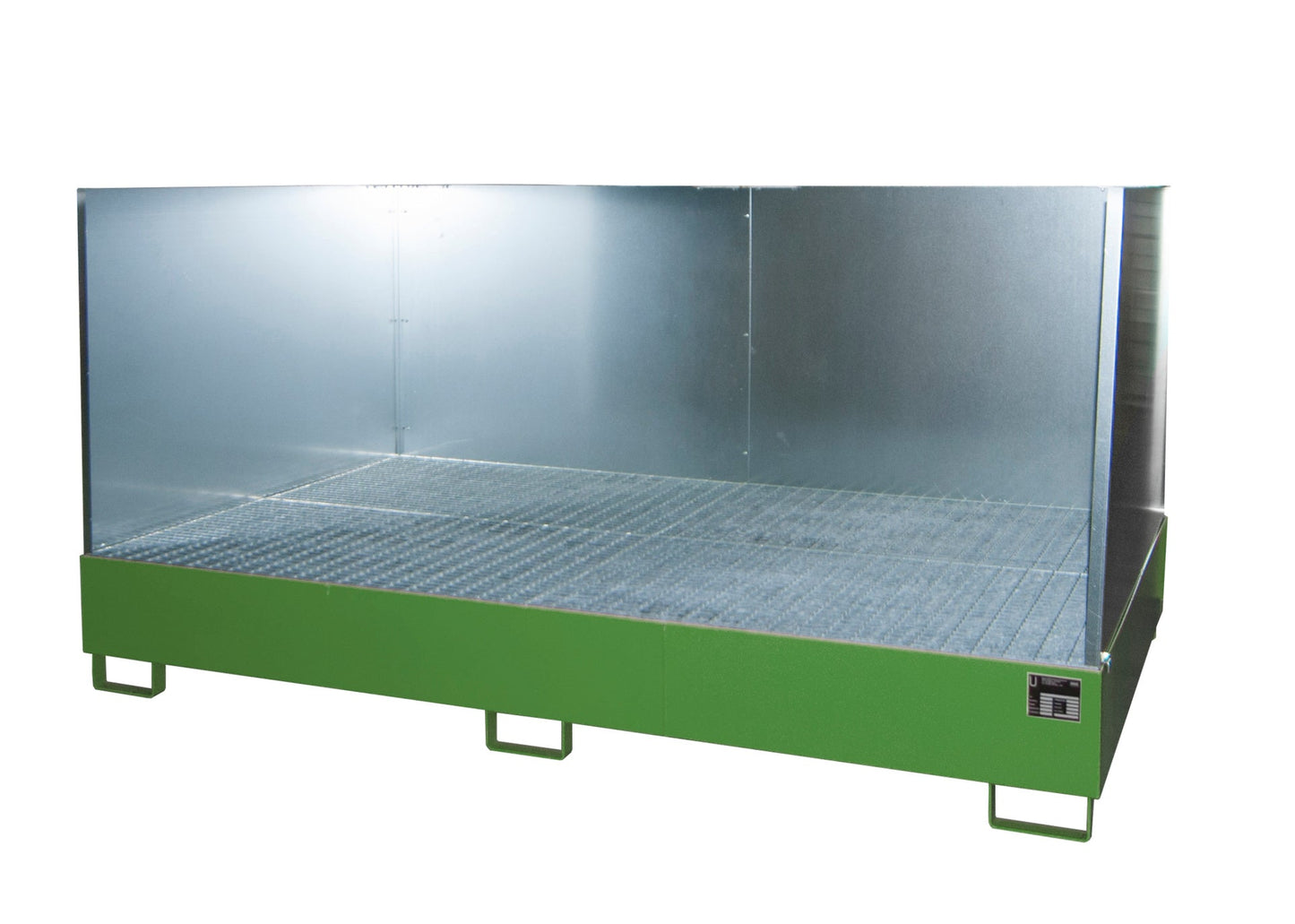 Auffangwanne AW 1000 - 10F/SW, lackiert, Resedagrün - Staplertechnik24 - 4471 - 70 - 2000 - 4