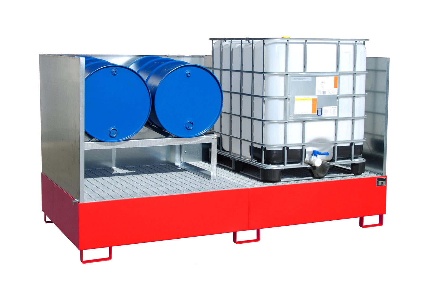 Auffangwanne AW 1000 - 2/SW, lackiert, Feuerrot - Staplertechnik24 - 4402 - 91 - 2000 - 2