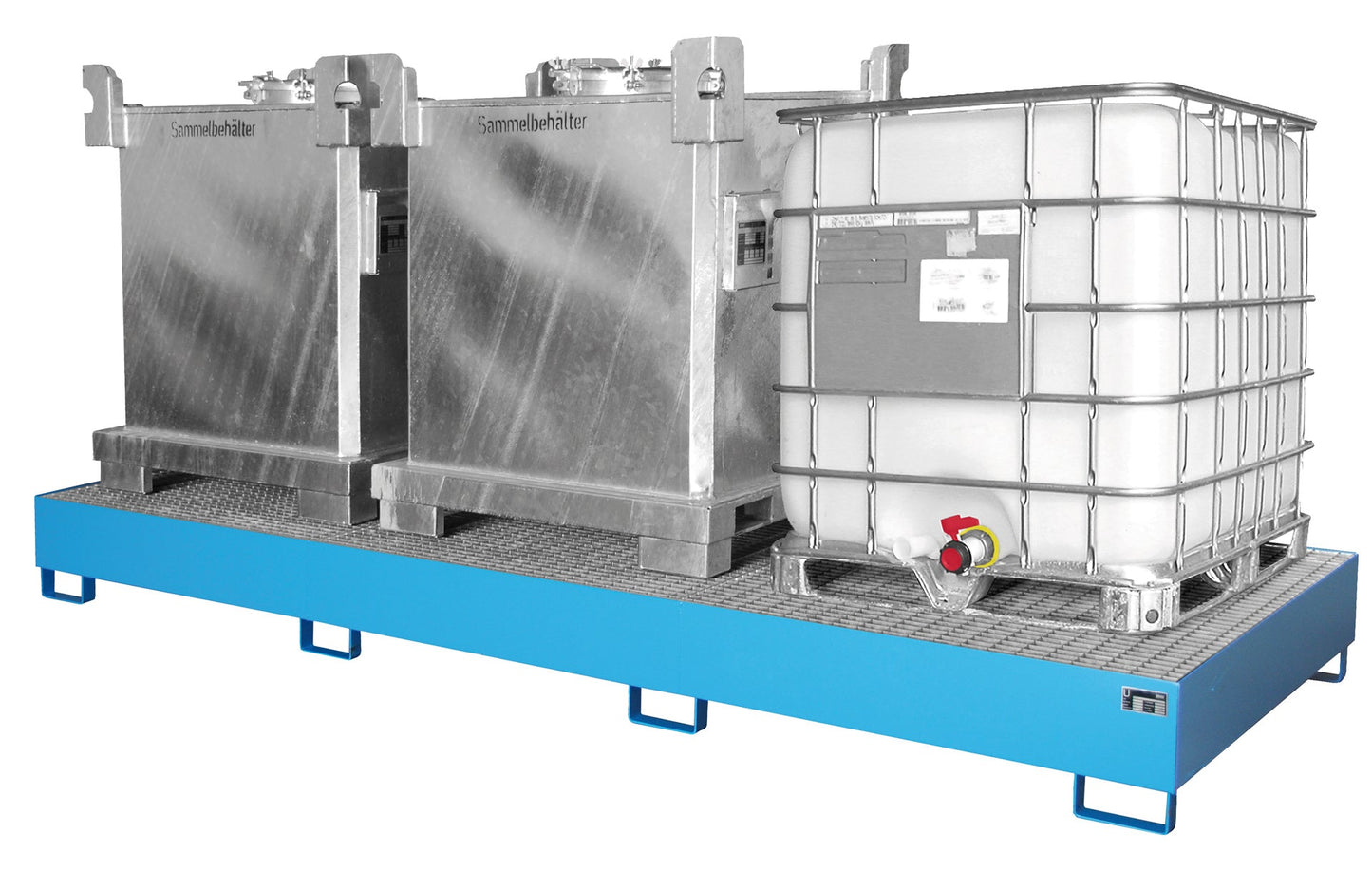 Auffangwanne AW 1000 - 3, lackiert, Lichtblau - Staplertechnik24 - 4518 - 17 - 0000 - 3