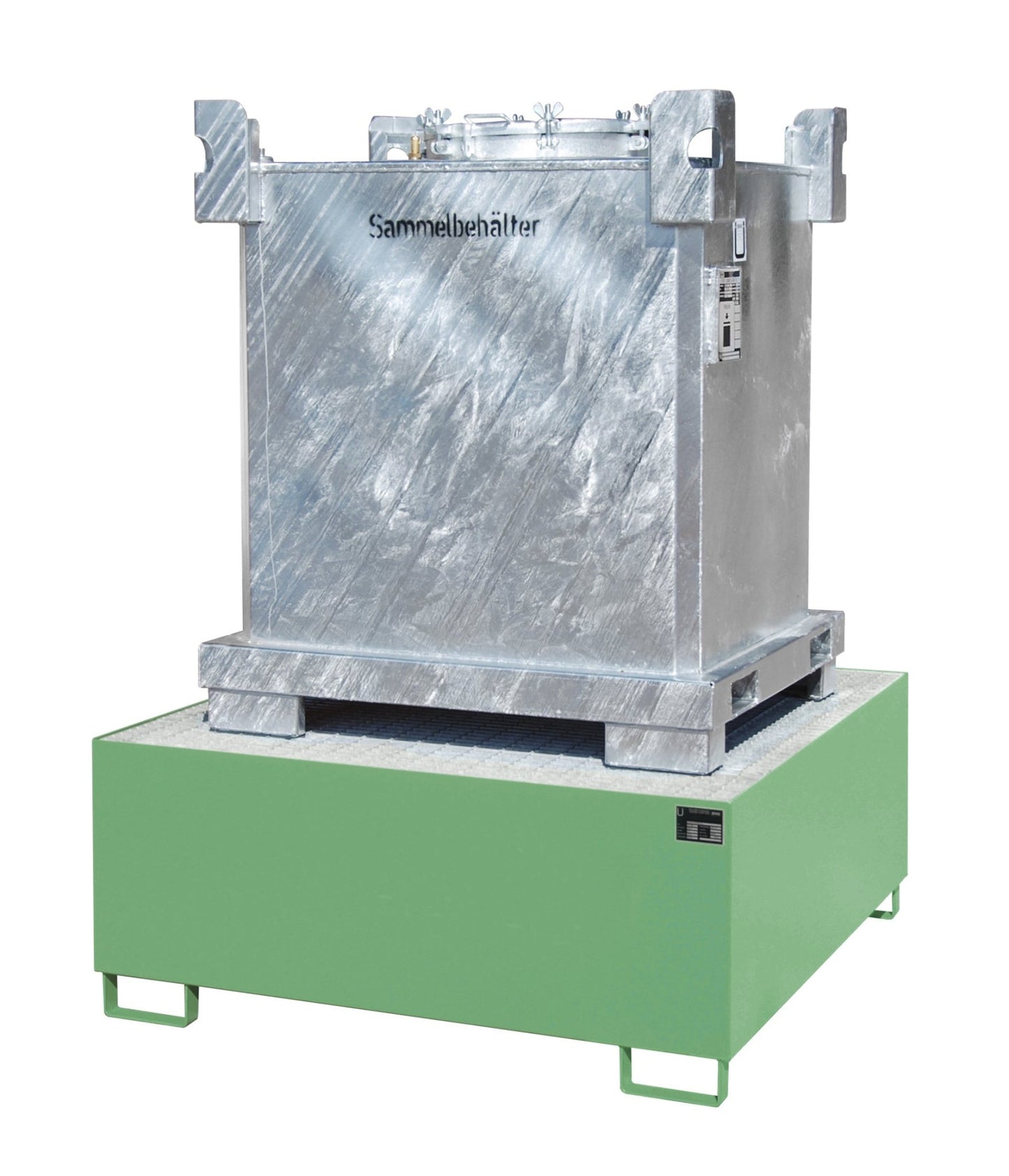 Auffangwanne AW 1000, lackiert, Resedagrün - Staplertechnik24 - 4402 - 23 - 0000 - 4