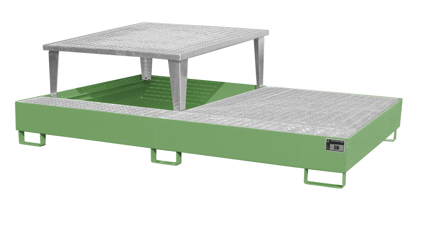 Auffangwanne AWA 21, lackiert, Resedagrün - Staplertechnik24 - 4402 - 80 - 0000 - 4