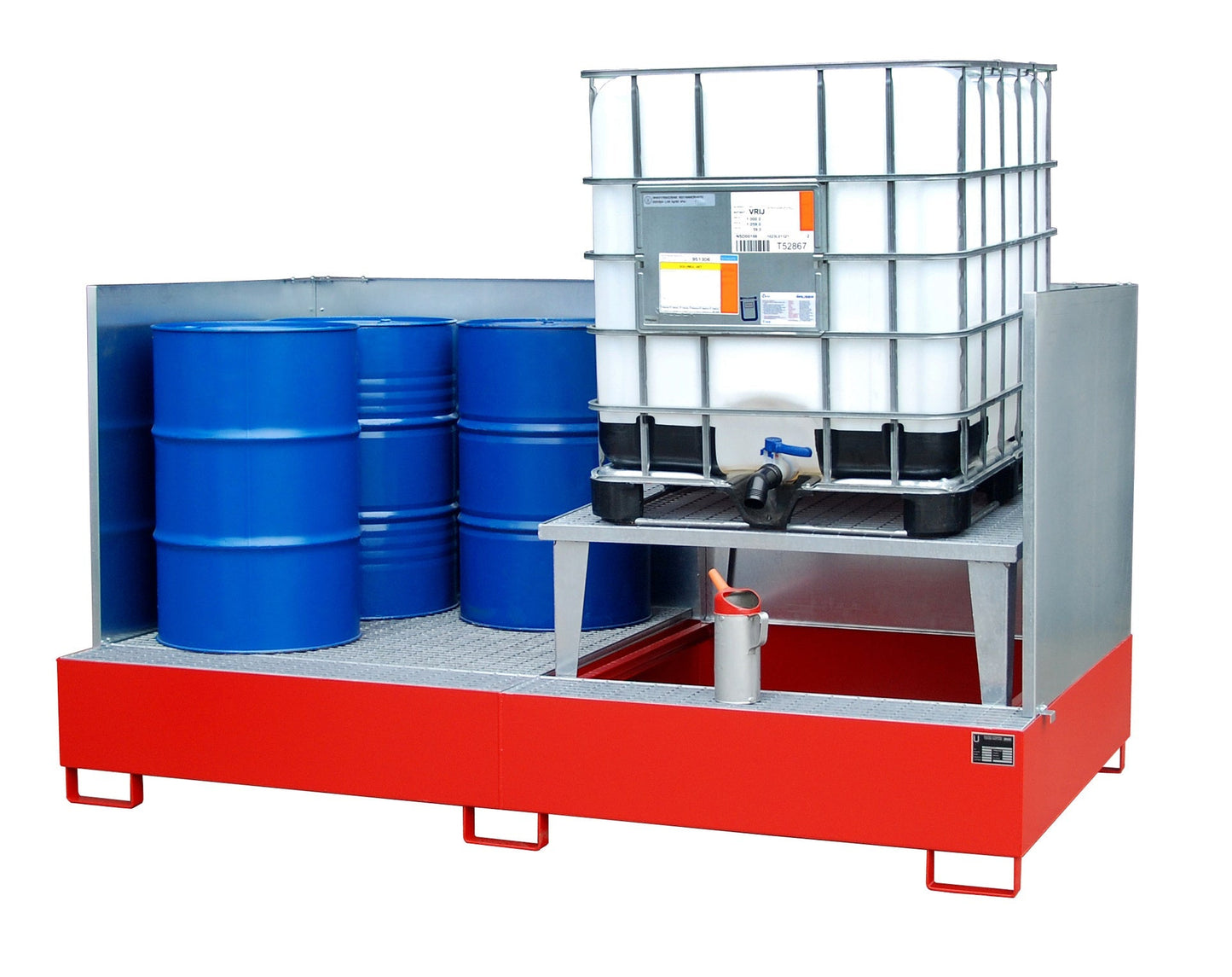 Auffangwanne AWA 21/SW, lackiert, Feuerrot - Staplertechnik24 - 4402 - 80 - 2000 - 2