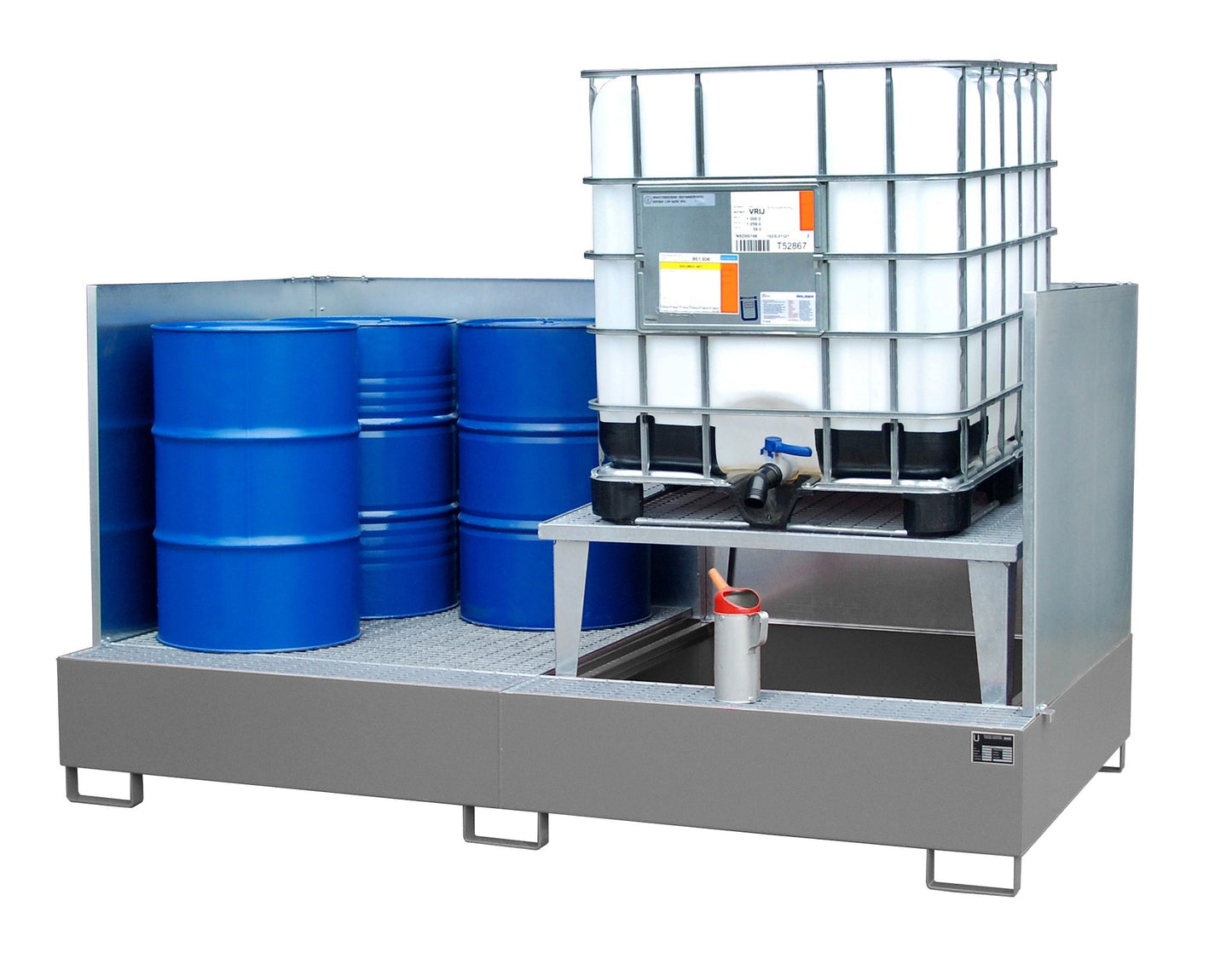 Auffangwanne AWA 21/SW, lackiert, Mausgrau - Staplertechnik24 - 4402 - 80 - 2000 - 5