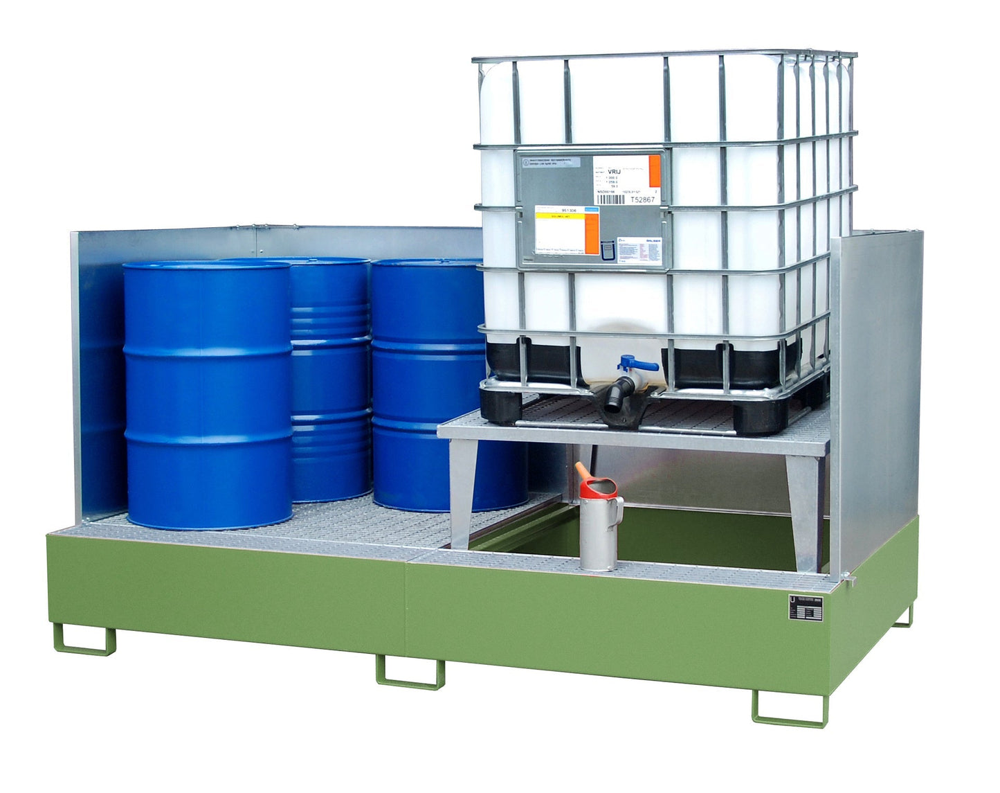 Auffangwanne AWA 21/SW, lackiert, Resedagrün - Staplertechnik24 - 4402 - 80 - 2000 - 4