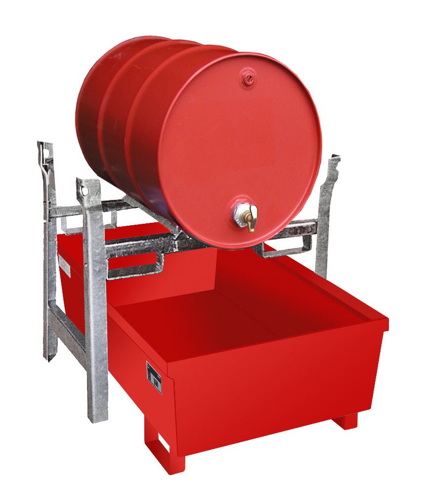 Fassregal FRA - 1, lackiert, Feuerrot - Staplertechnik24 - 4447 - 10 - 2000 - 2