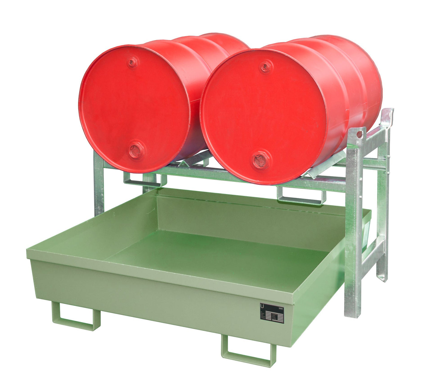 Fassregal FRA - 2, lackiert, Resedagrün - Staplertechnik24 - 4447 - 11 - 2000 - 4