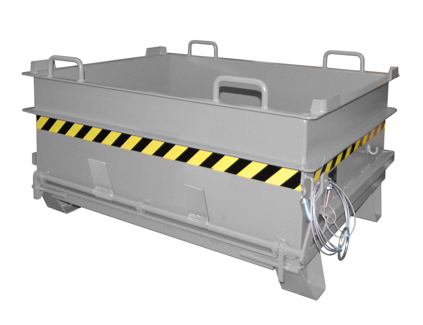 Baustoffcontainer BC 500 (Steinklammer - Entriegelung), lackiert, Mausgrau - Staplertechnik24 - 4445 - 06 - 0000 - 5