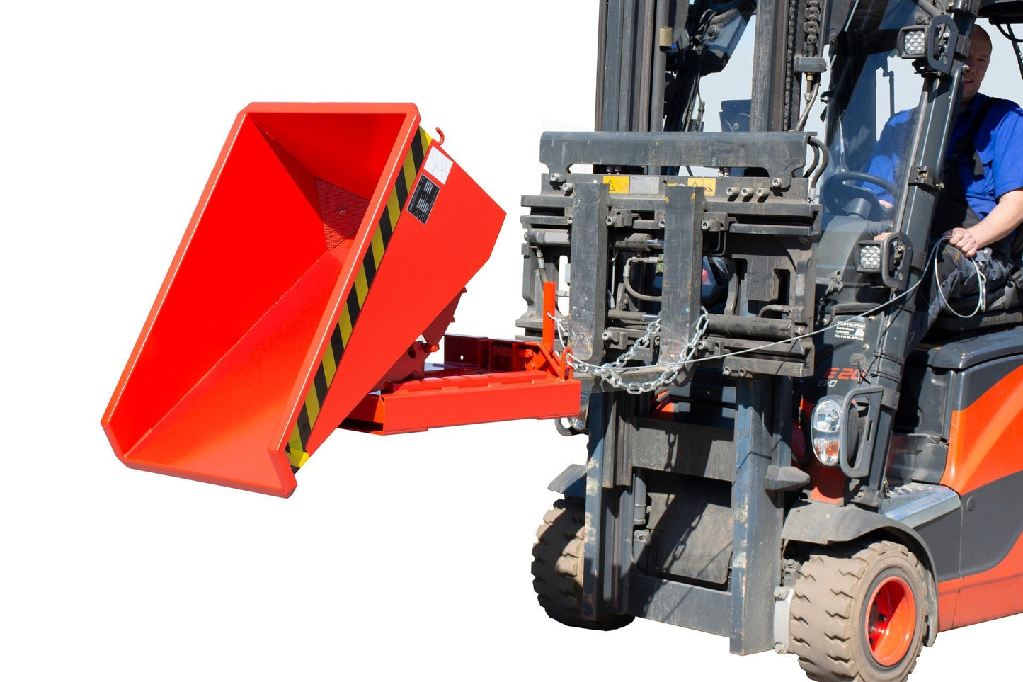 Spänebehälter EXPO - E 150, lackiert, Feuerrot - Staplertechnik24 - 4498 - 56 - 0000 - 2