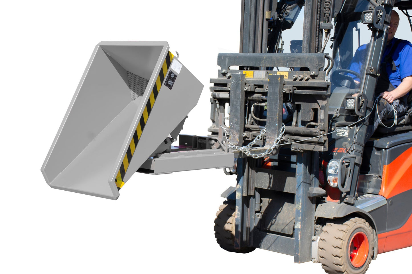 Spänebehälter EXPO - E 150, lackiert, Mausgrau - Staplertechnik24 - 4498 - 56 - 0000 - 5