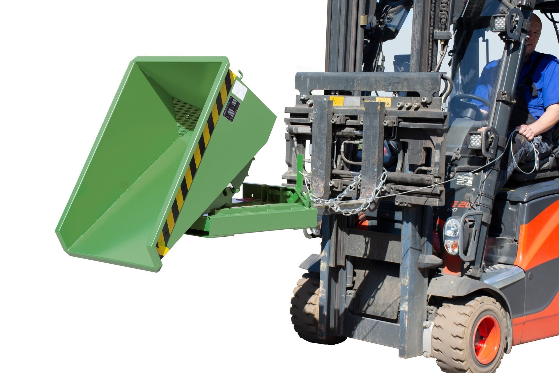 Spänebehälter EXPO - E 150, lackiert, Resedagrün - Staplertechnik24 - 4498 - 56 - 0000 - 4