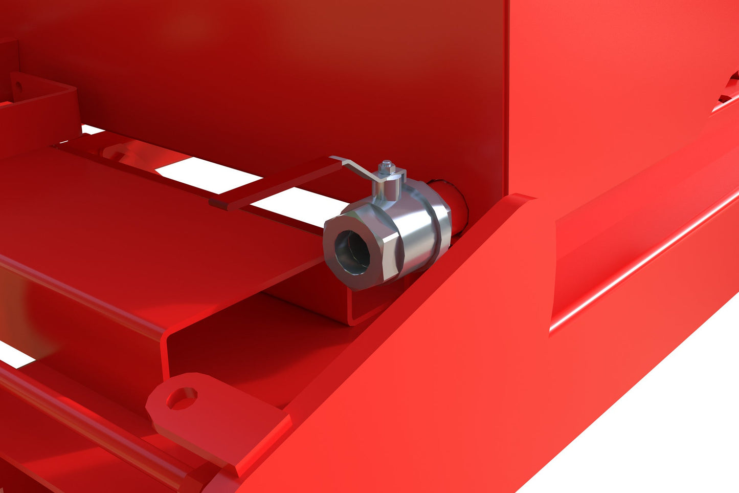 Spänebehälter S4A 1200, lackiert, Feuerrot - Staplertechnik24 - 4462 - 48 - 0000 - 2