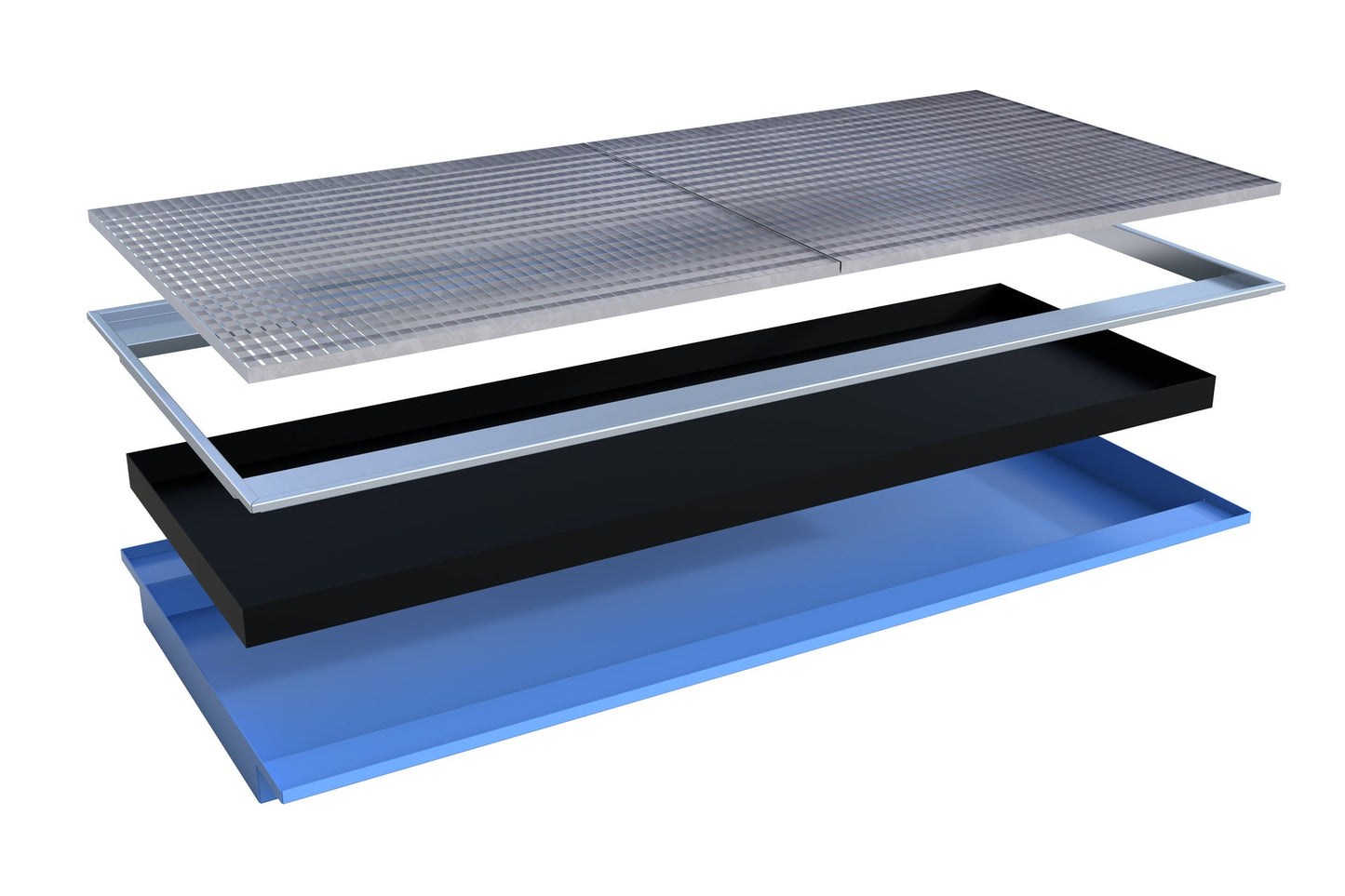 Einhängewanne mit PE - Einsatz EHW 2700 PE, lackiert, Lichtblau - Staplertechnik24 - 4518 - 69 - 0000 - 3