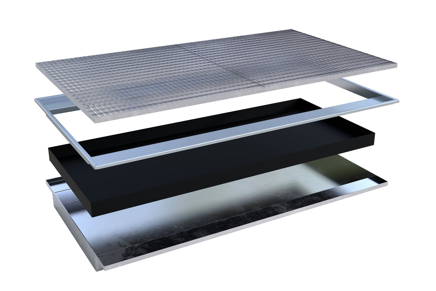 Einhängewanne mit PE - Einsatz EHW 2200 PE, feuerverzinkt - Staplertechnik24 - 4518 - 68 - 0000 - 7