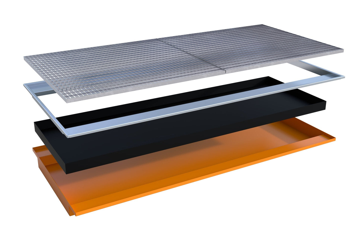 Einhängewanne mit PE - Einsatz EHW 2700 PE, lackiert, Gelborange - Staplertechnik24 - 4518 - 69 - 0000 - 1