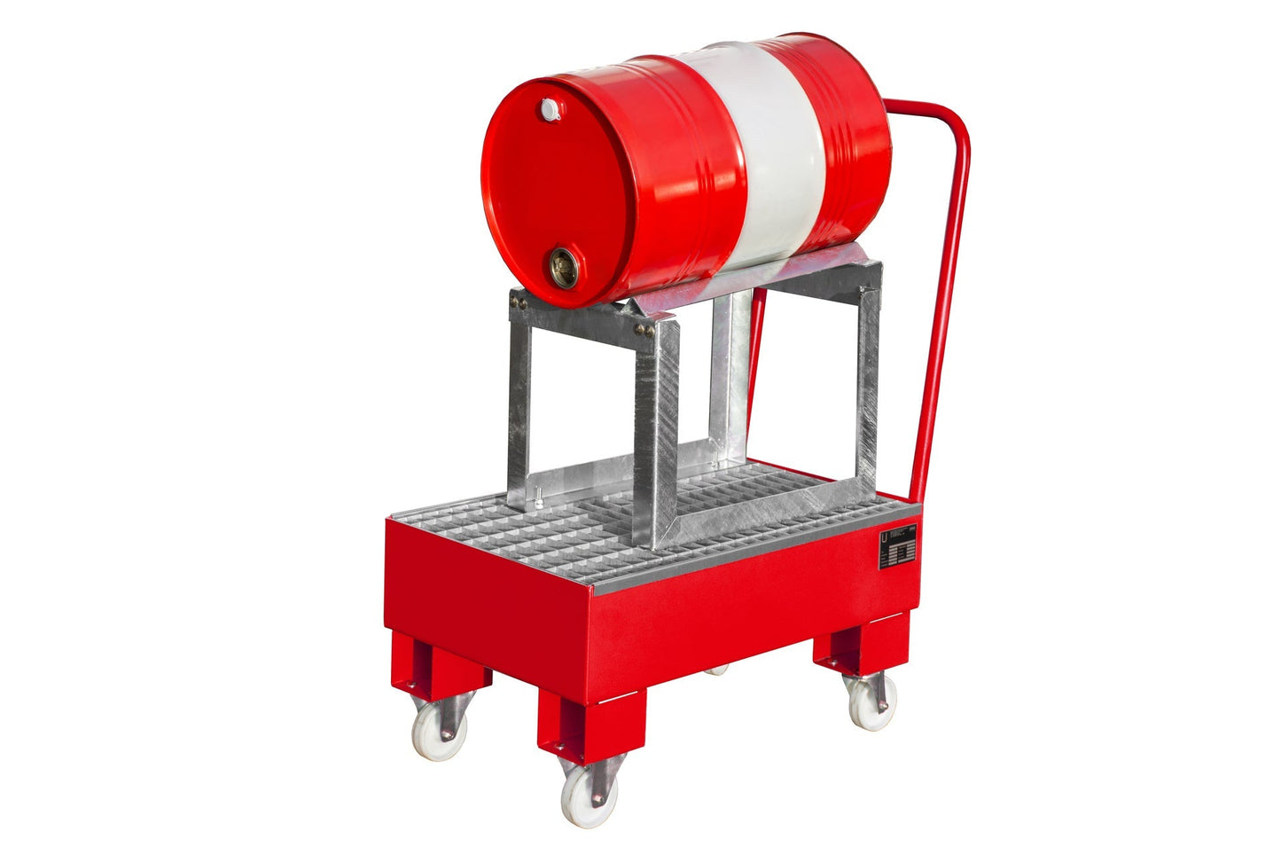 Fahrbare Auffangwanne AW 60 - 1 SRF, lackiert, Feuerrot - Staplertechnik24 - 4471 - 94 - 0000 - 2