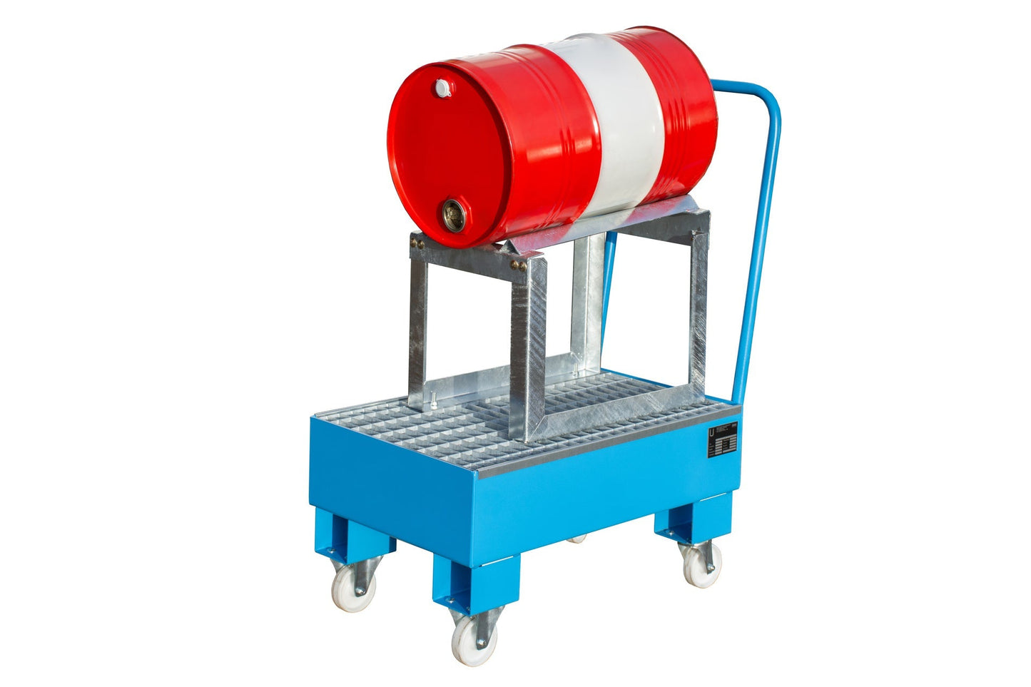 Fahrbare Auffangwanne AW 60 - 1 SRF, lackiert, Lichtblau - Staplertechnik24 - 4471 - 94 - 0000 - 3