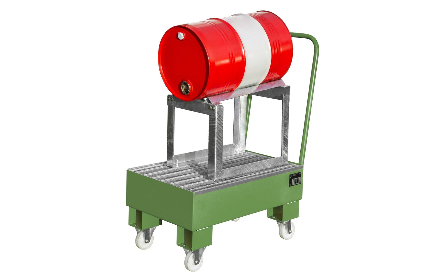 Fahrbare Auffangwanne AW 60 - 1 SRF, lackiert, Resedagrün - Staplertechnik24 - 4471 - 94 - 0000 - 4