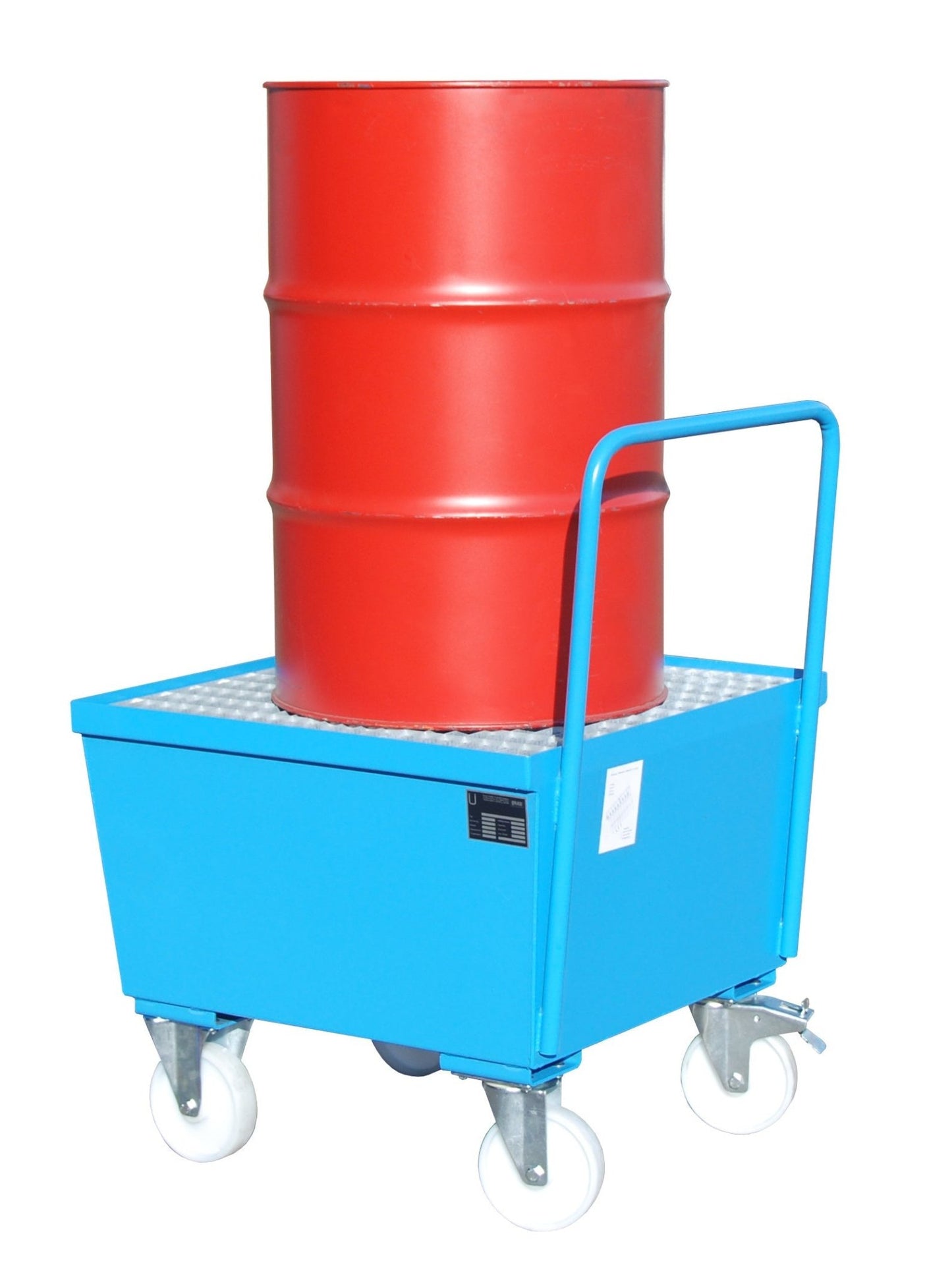 Fahrbare Auffangwanne AW - F 1, lackiert, Lichtblau - Staplertechnik24 - 4447 - 21 - 0000 - 3