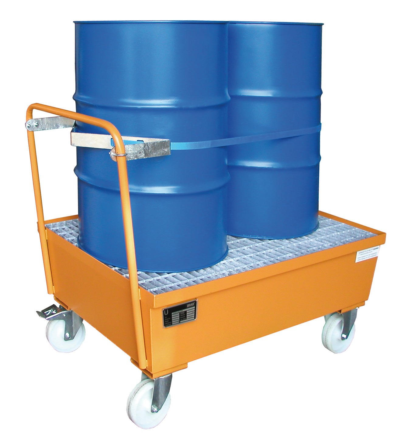 Fahrbare Auffangwanne AW - F 2, lackiert, Gelborange - Staplertechnik24 - 4447 - 22 - 0000 - 1