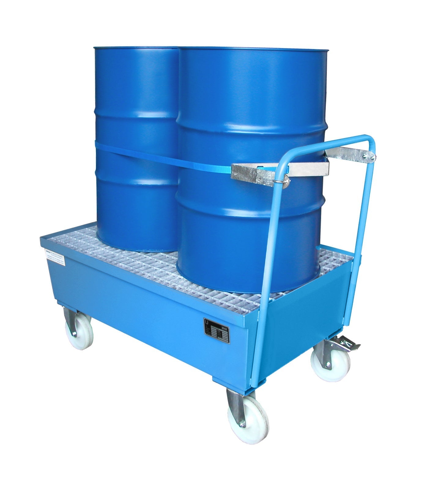 Fahrbare Auffangwanne AW - F 2, lackiert, Lichtblau - Staplertechnik24 - 4447 - 22 - 0000 - 3