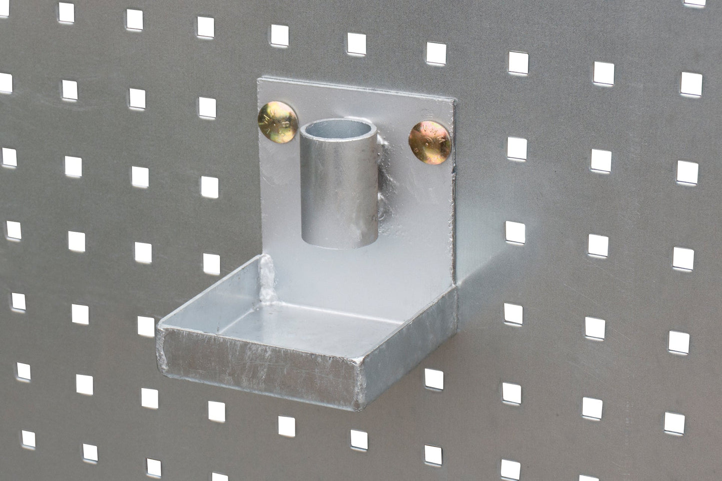 Fahrbare Auffangwanne mit Lochplattenwand LPW 60 - 1, lackiert, Gelborange - Staplertechnik24 - 4447 - 55 - 0000 - 1