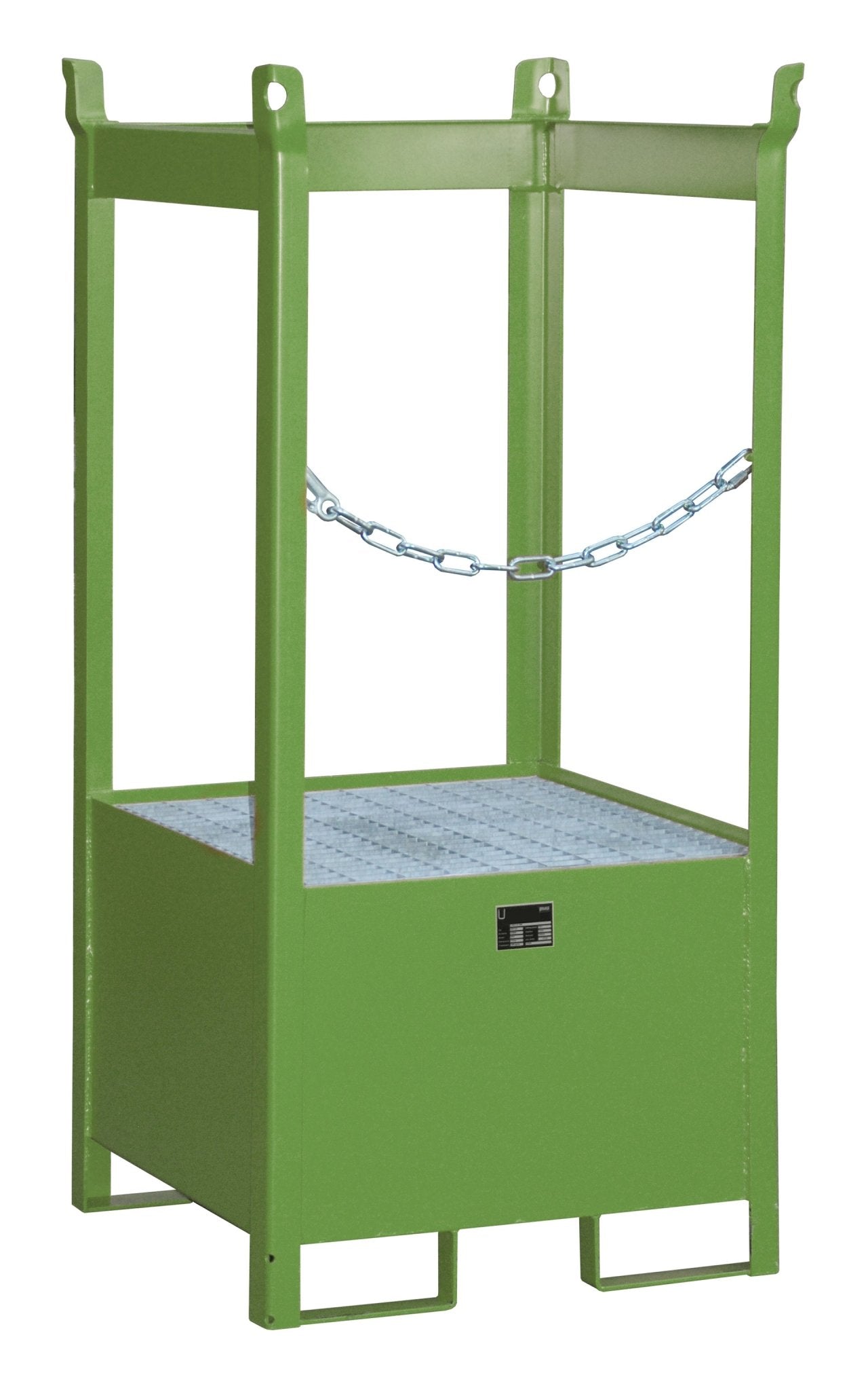 Fass - Stapelpalette FSP - 1, lackiert, Resedagrün - Staplertechnik24 - 4442 - 03 - 0000 - 4