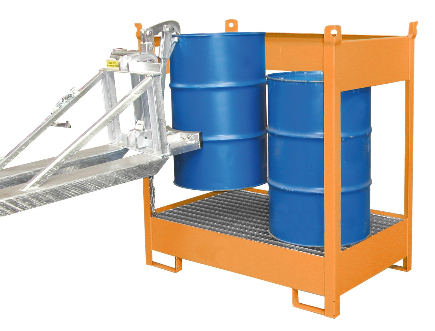 Fass - Stapelpalette FSP - 2, lackiert, Gelborange - Staplertechnik24 - 4442 - 04 - 0000 - 1