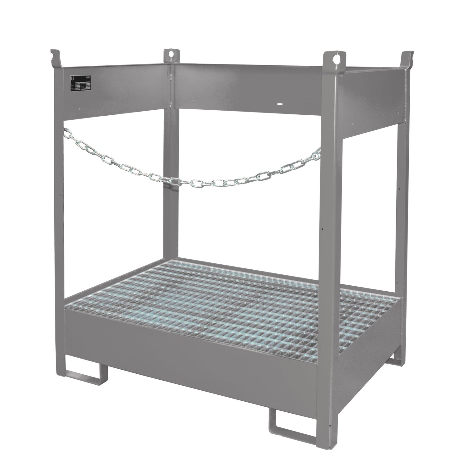 Fass - Stapelpalette FSP - 2, lackiert, Mausgrau - Staplertechnik24 - 4442 - 04 - 0000 - 5
