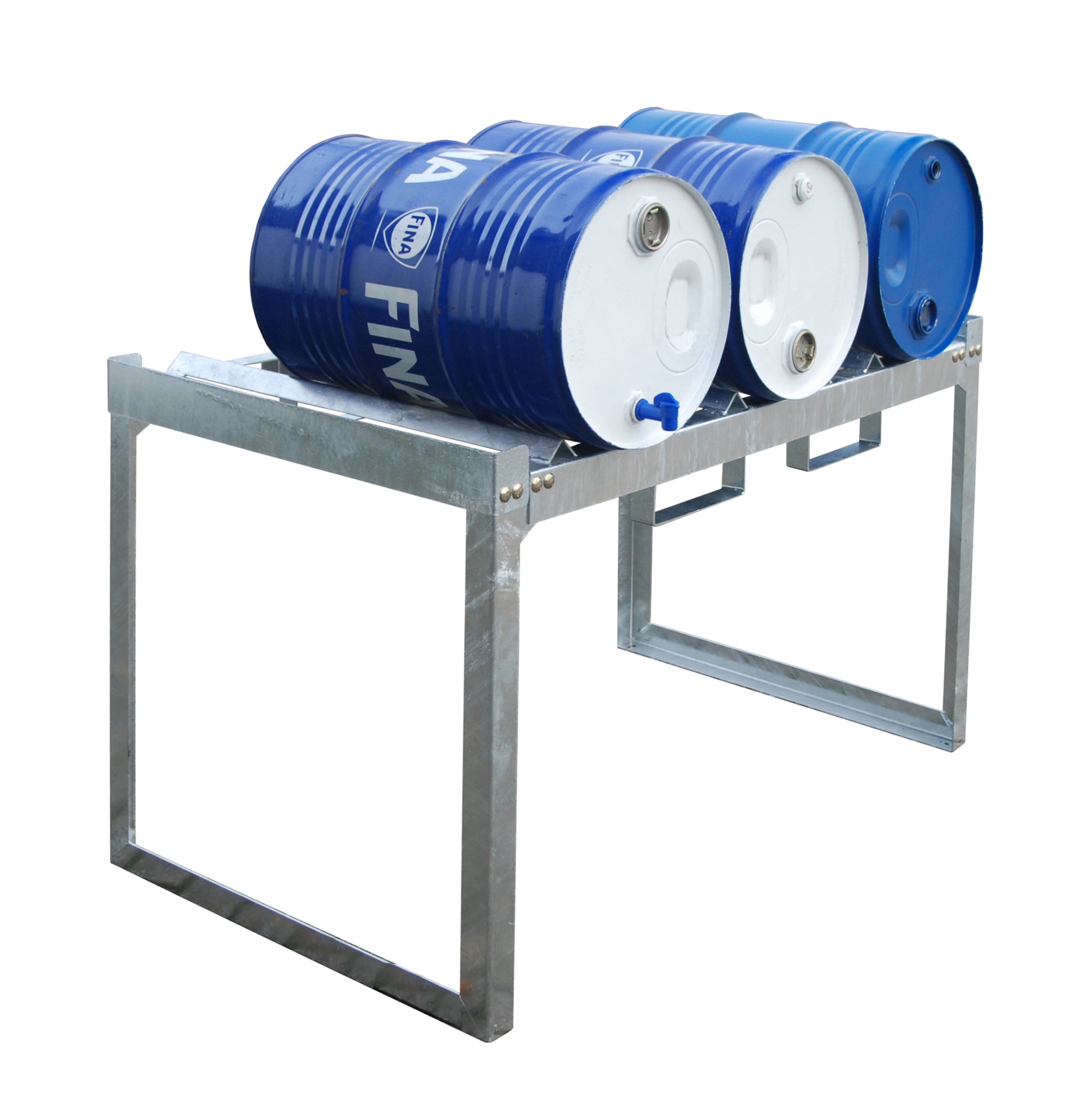 Fass - und Kleingebinderegal FRE - 3/M, feuerverzinkt - Staplertechnik24 - 4423 - 38 - 0000 - 7