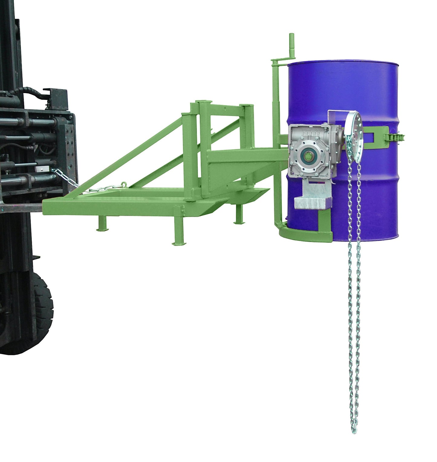 Fasskipper FD/L - K, lackiert, Resedagrün - Staplertechnik24 - 4457 - 02 - 0000 - 4