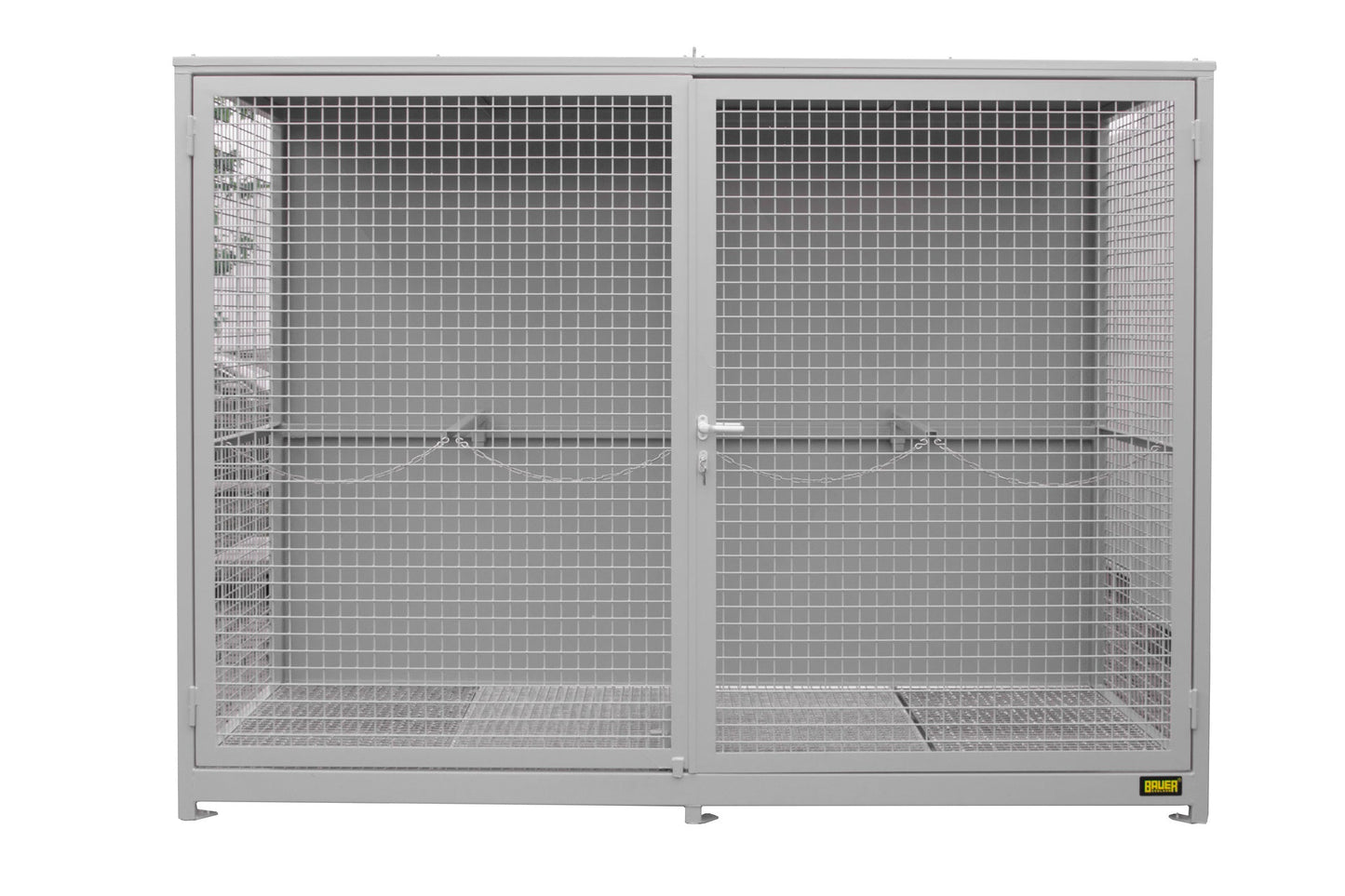 Gasflaschen - Container GFC - 1 (Gitterrostboden), lackiert, Mausgrau - Staplertechnik24 - 4477 - 01 - 0000 - 5