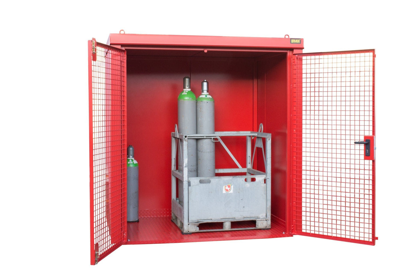 Gasflaschen - Container GFC - B M2, lackiert, Feuerrot - Staplertechnik24 - 4477 - 32 - 0000 - 2