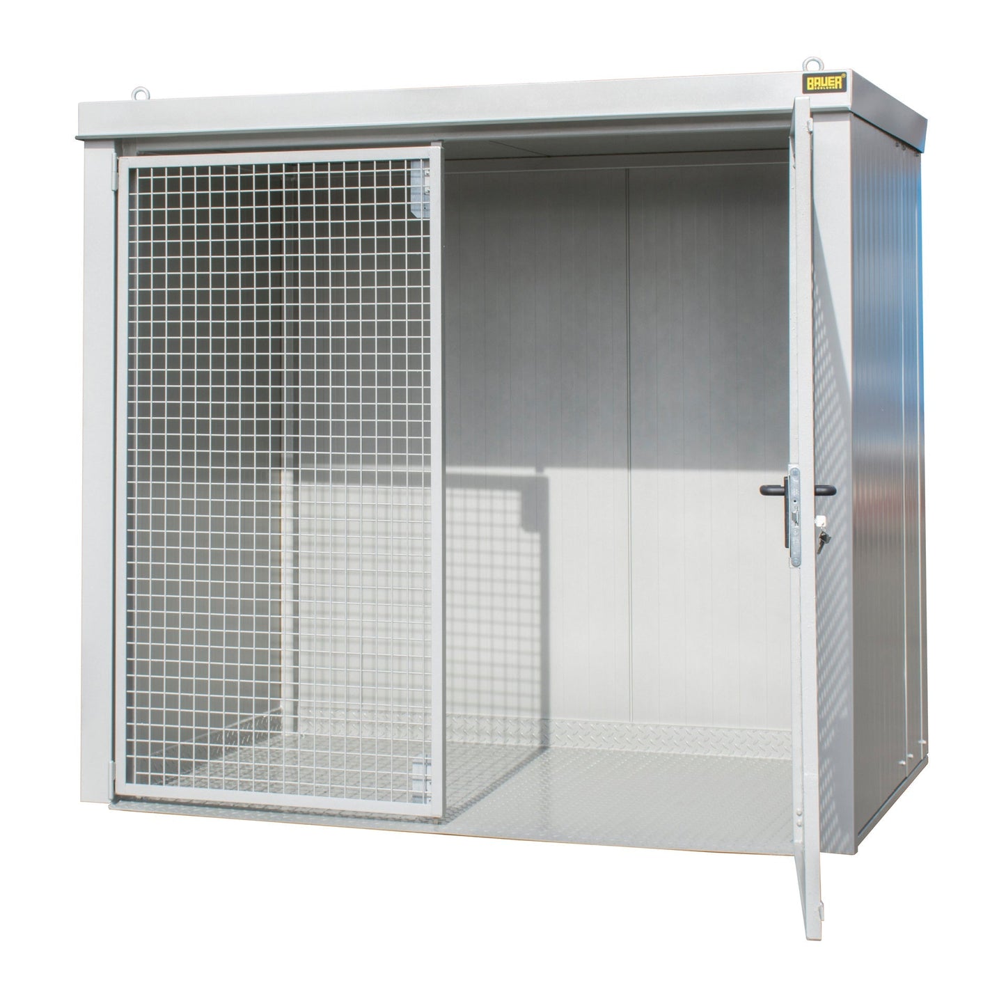 Gasflaschen - Container GFC - B M3, lackiert, Grauweiß - Staplertechnik24 - 4477 - 33 - 0000 - 18