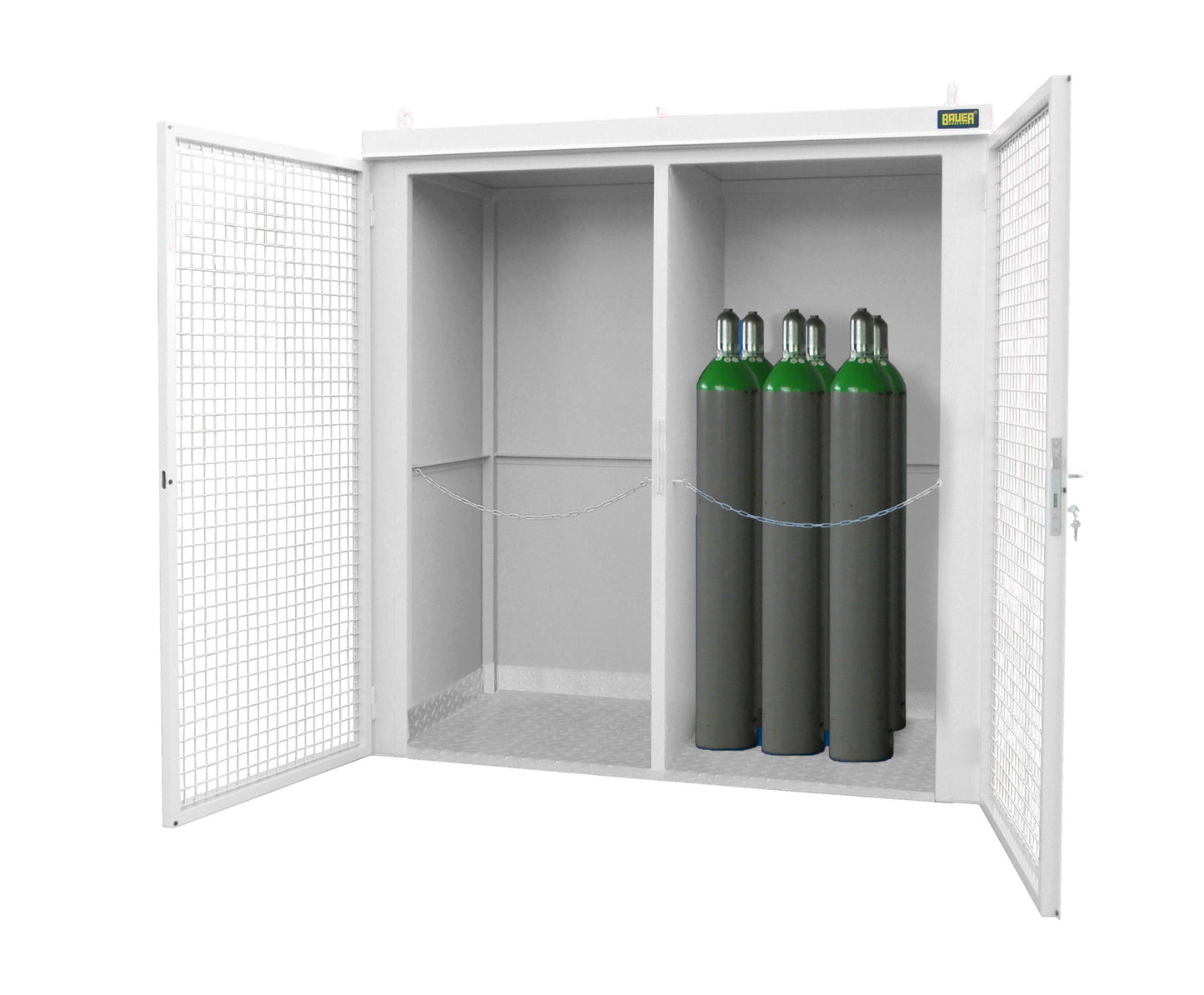 Gasflaschen - Container GFC - B/W M3, lackiert, Grauweiß - Staplertechnik24 - 4477 - 33 - 1000 - 18