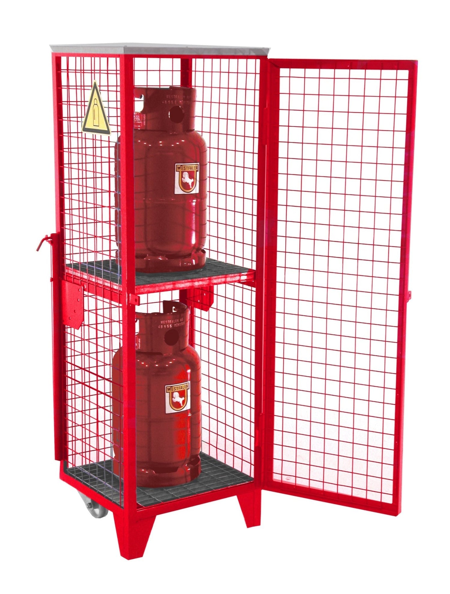 Gasflaschen - Depot GFD - R 2, lackiert, Feuerrot - Staplertechnik24 - 4495 - 01 - 0000 - 2