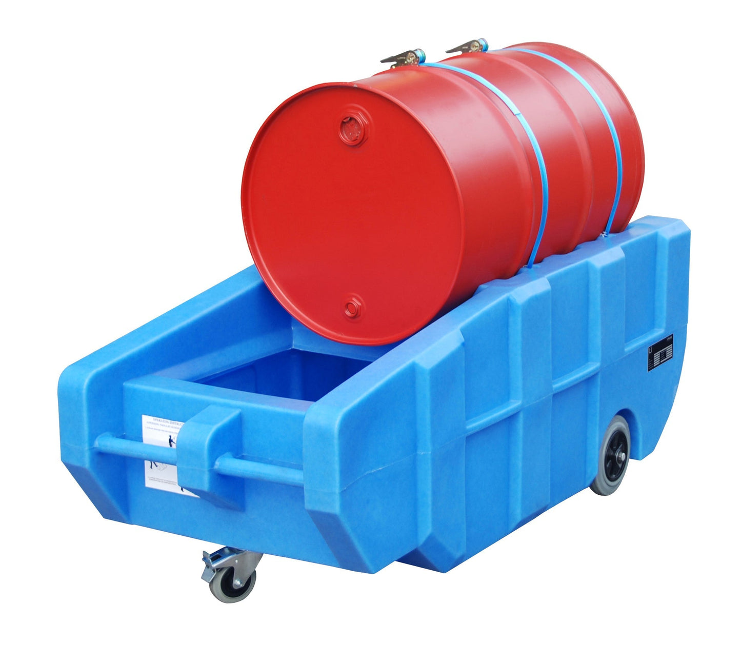 GREEN - LINE Fahrbare PE - Auffangwanne WPT 230, aus robustem Polyethylen, Blau - Staplertechnik24 - 4520 - 35 - 0000 - 0