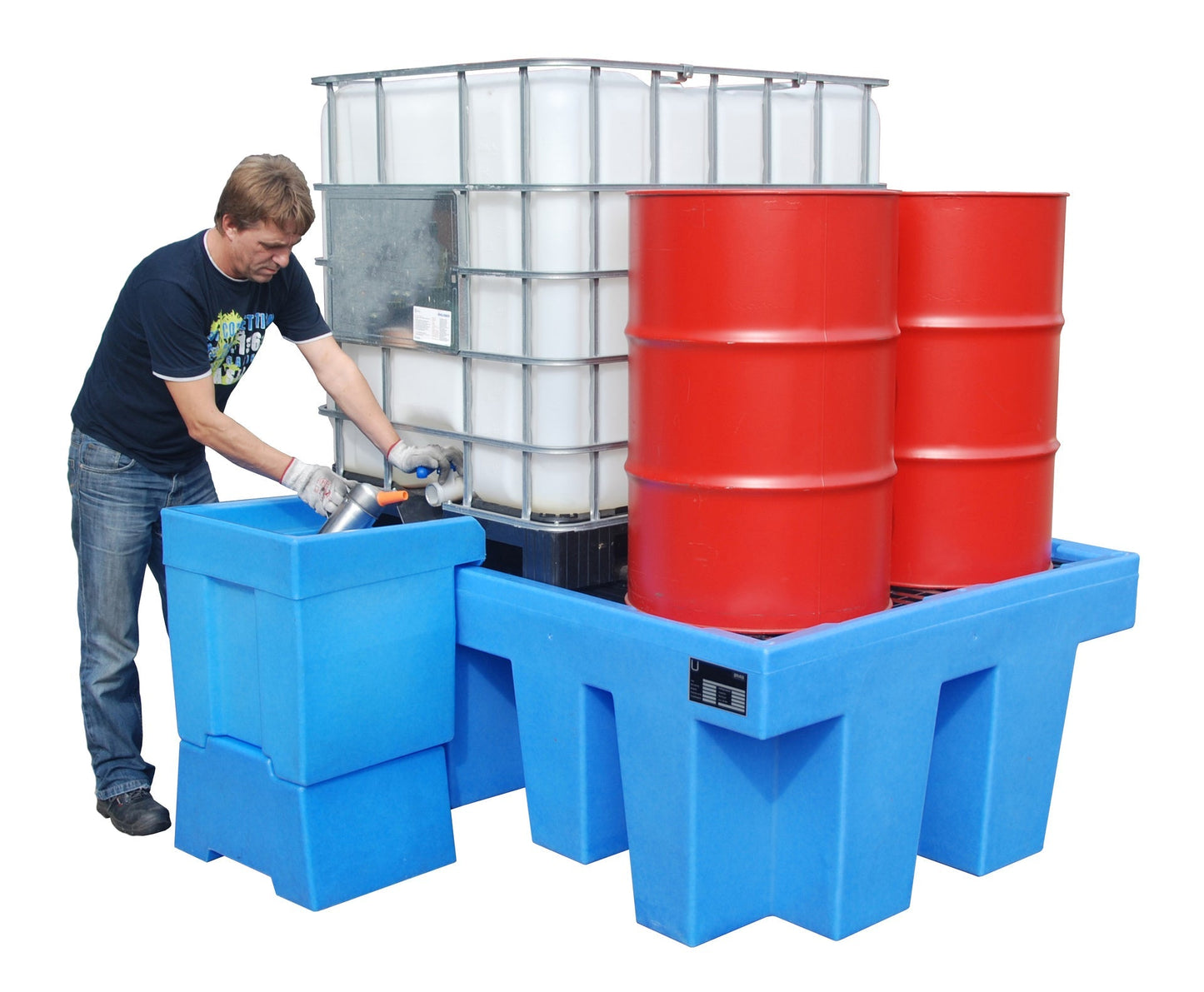 GREEN - LINE PE - Auffangwanne WP - PE 1/11, aus robustem Polyethylen, Blau - Staplertechnik24 - 4520 - 20 - 0000 - 0