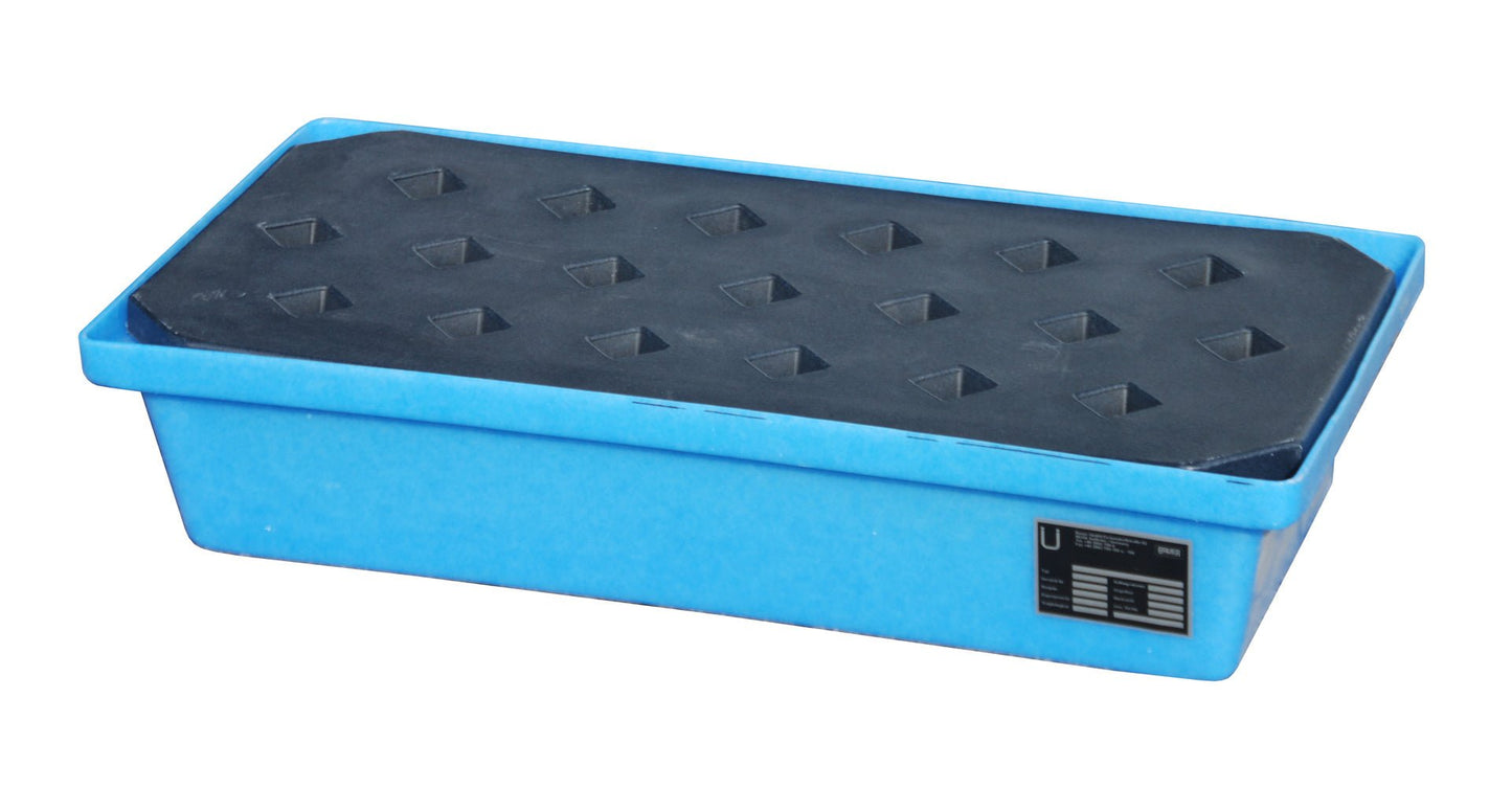 GREEN - LINE PE - Auffangwanne für Paletten KWP - P 30, aus robustem Polyethylen, Blau - Staplertechnik24 - 4520 - 42 - 0000 - 0