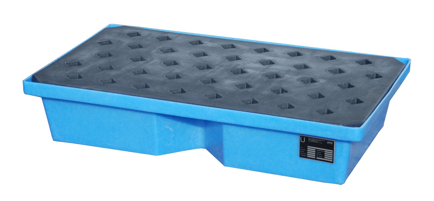 GREEN - LINE PE - Auffangwanne für Paletten KWP - P 60, aus robustem Polyethylen, Blau - Staplertechnik24 - 4520 - 44 - 0000 - 0