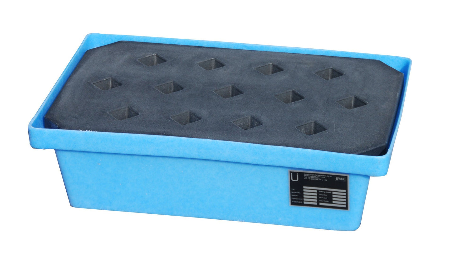 GREEN - LINE PE - Auffangwanne für Paletten KWP - P 20, aus robustem Polyethylen, Blau - Staplertechnik24 - 4520 - 41 - 0000 - 0