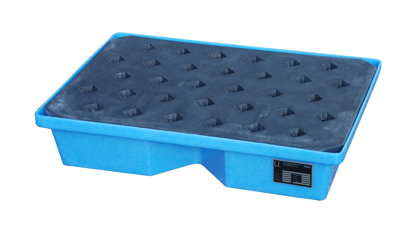 GREEN - LINE PE - Auffangwanne für Paletten KWP - P 40, aus robustem Polyethylen, Blau - Staplertechnik24 - 4520 - 43 - 0000 - 0