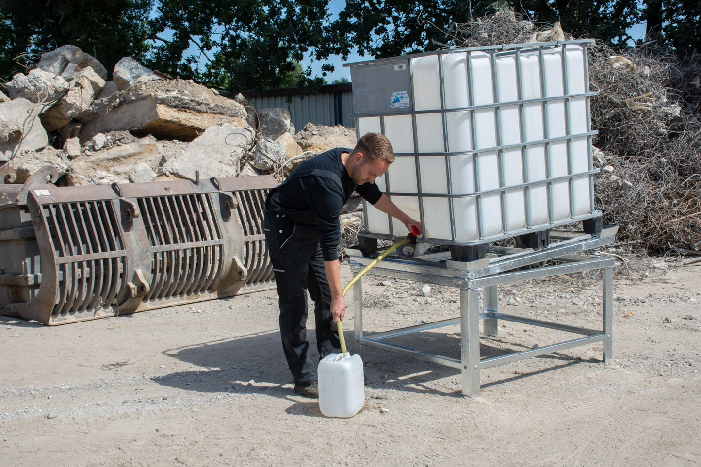 IBC - Restentleerer IR - 2, feuerverzinkt - Staplertechnik24 - 4472 - 50 - 1000 - 7