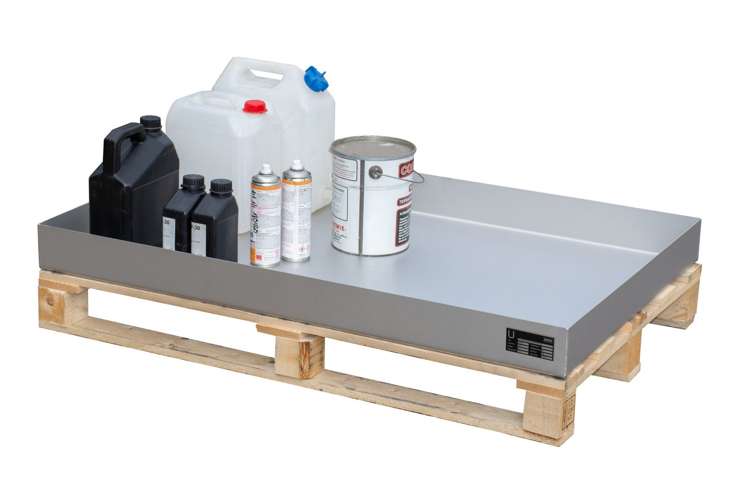 Kleingebindewanne für Paletten KGW - P 4 V4A, Edelstahl 1.4571 - Staplertechnik24 - 4473 - 77 - 0000 - 11