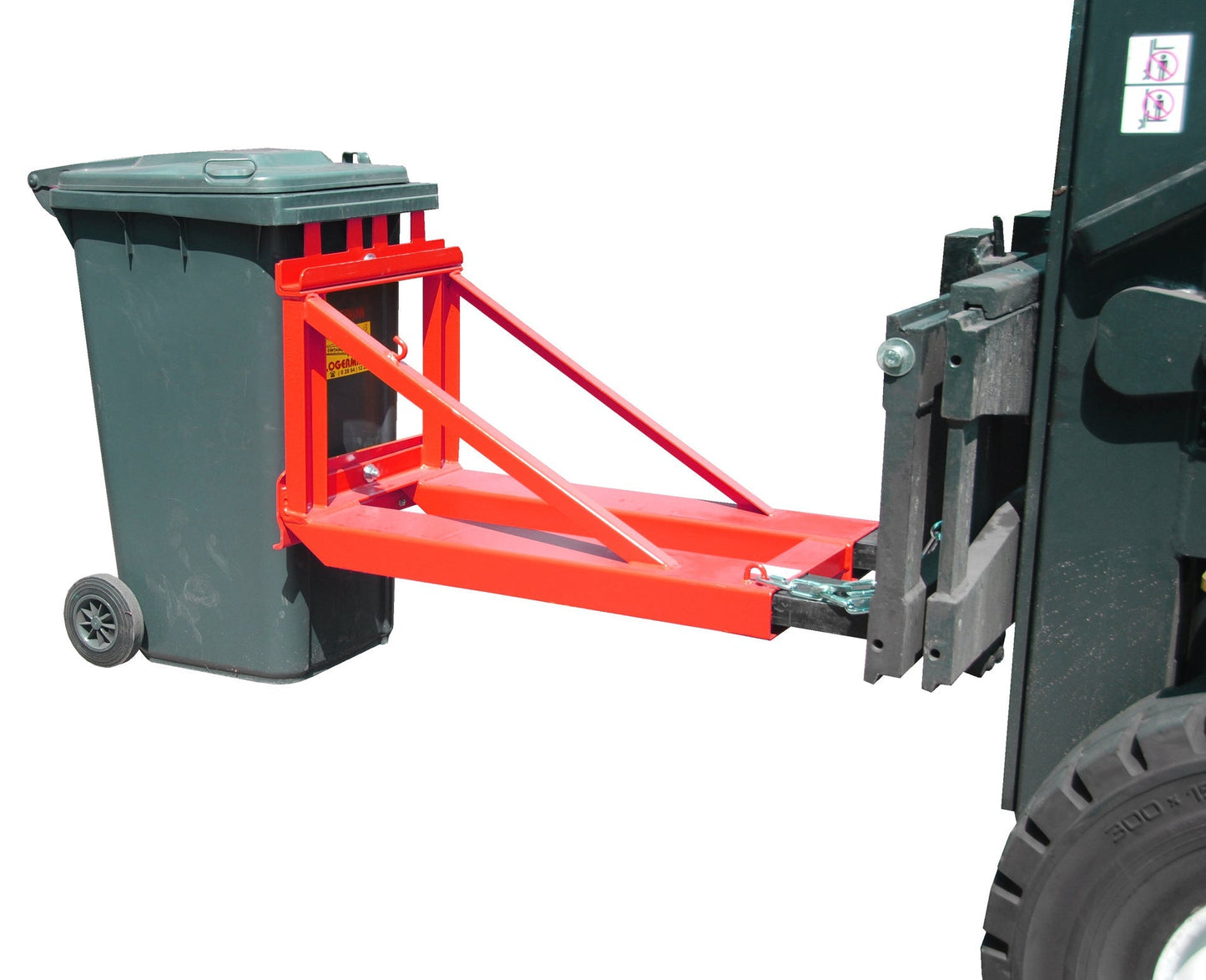 Mülltonnen - Heber MH - I, lackiert, Feuerrot - Staplertechnik24 - 4496 - 05 - 0000 - 2