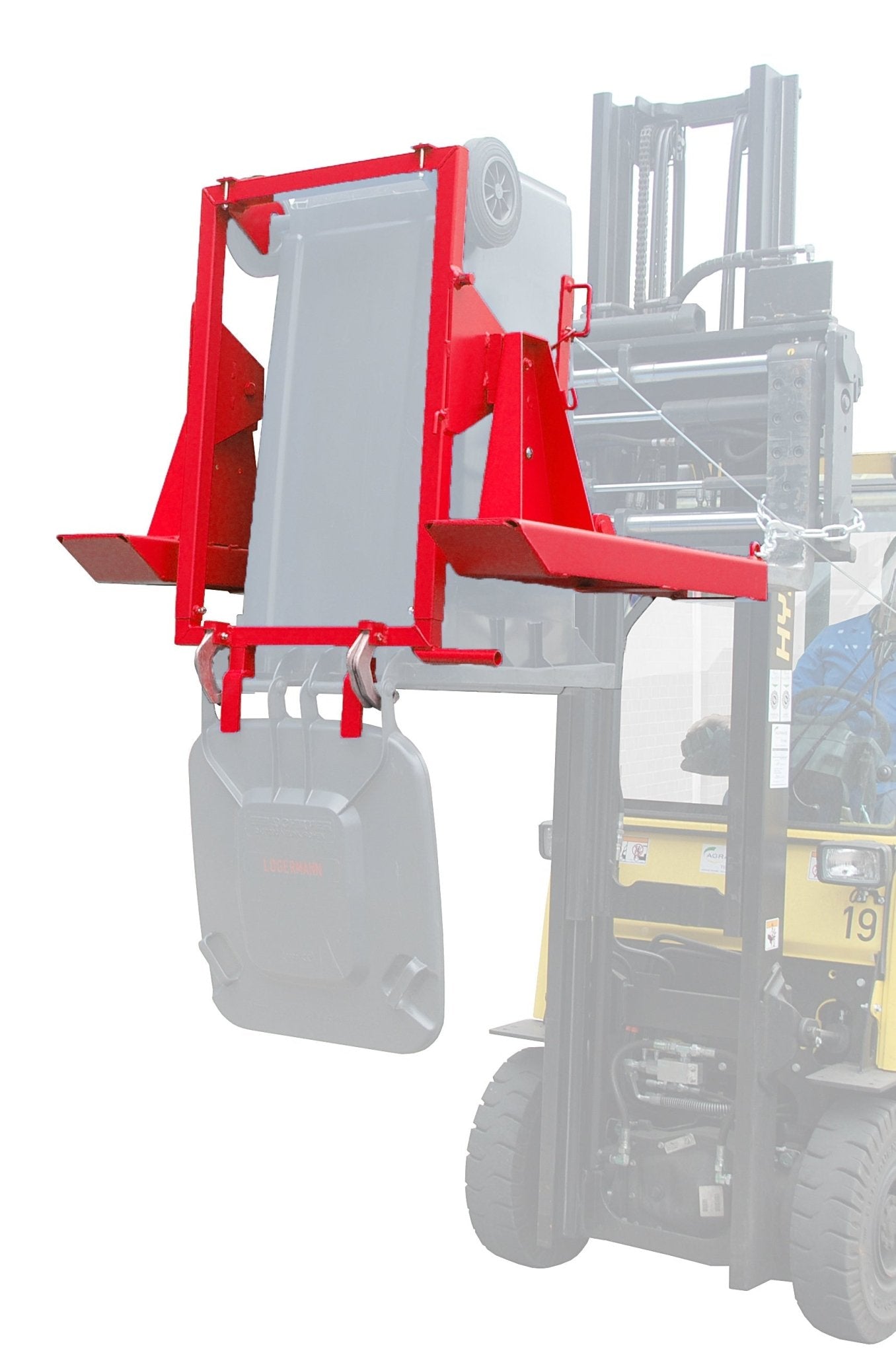 Mülltonnen - Kipper MK 240, lackiert, Feuerrot - Staplertechnik24 - 4496 - 01 - 0000 - 2