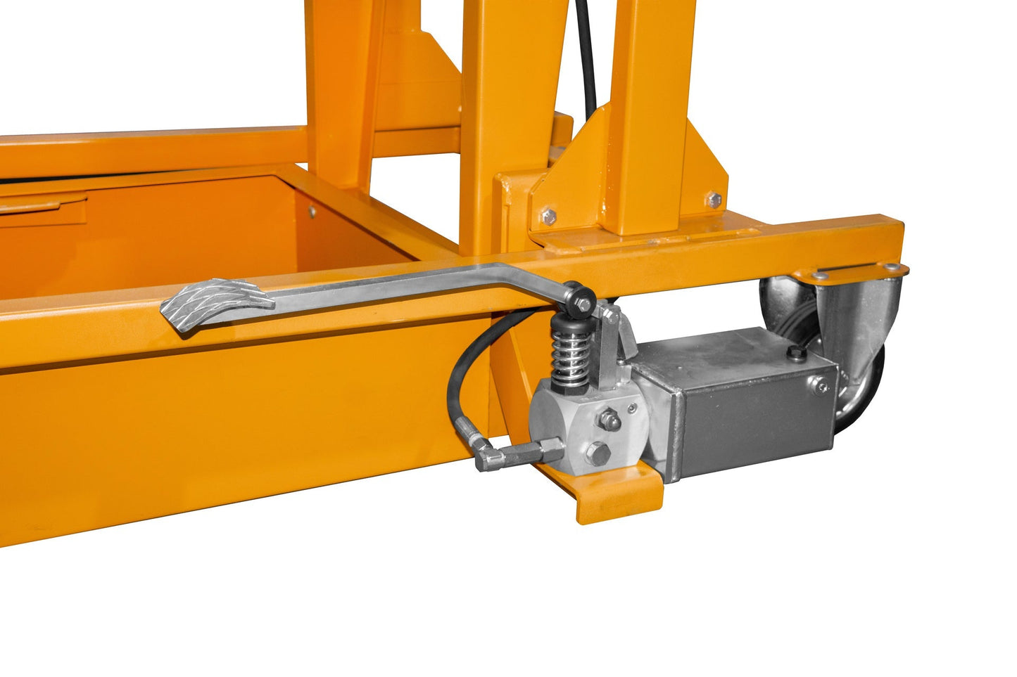 Mülltonnen - Kippstation MKS - F, lackiert, Gelborange - Staplertechnik24 - 4476 - 07 - 0000 - 1