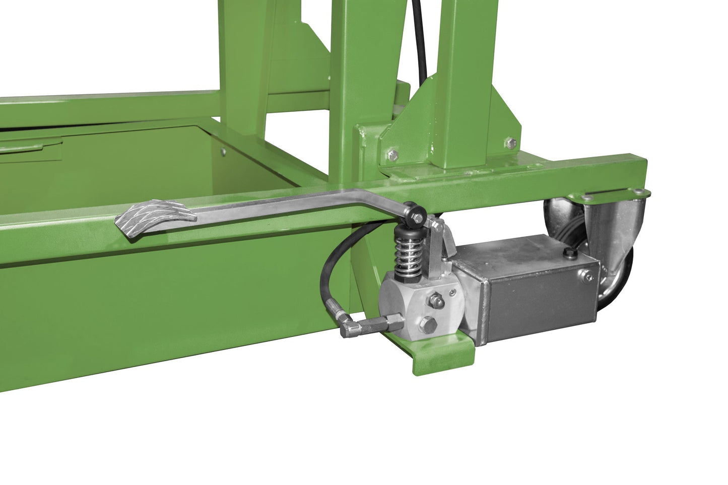 Mülltonnen - Kippstation MKS - F, lackiert, Resedagrün - Staplertechnik24 - 4476 - 07 - 0000 - 4