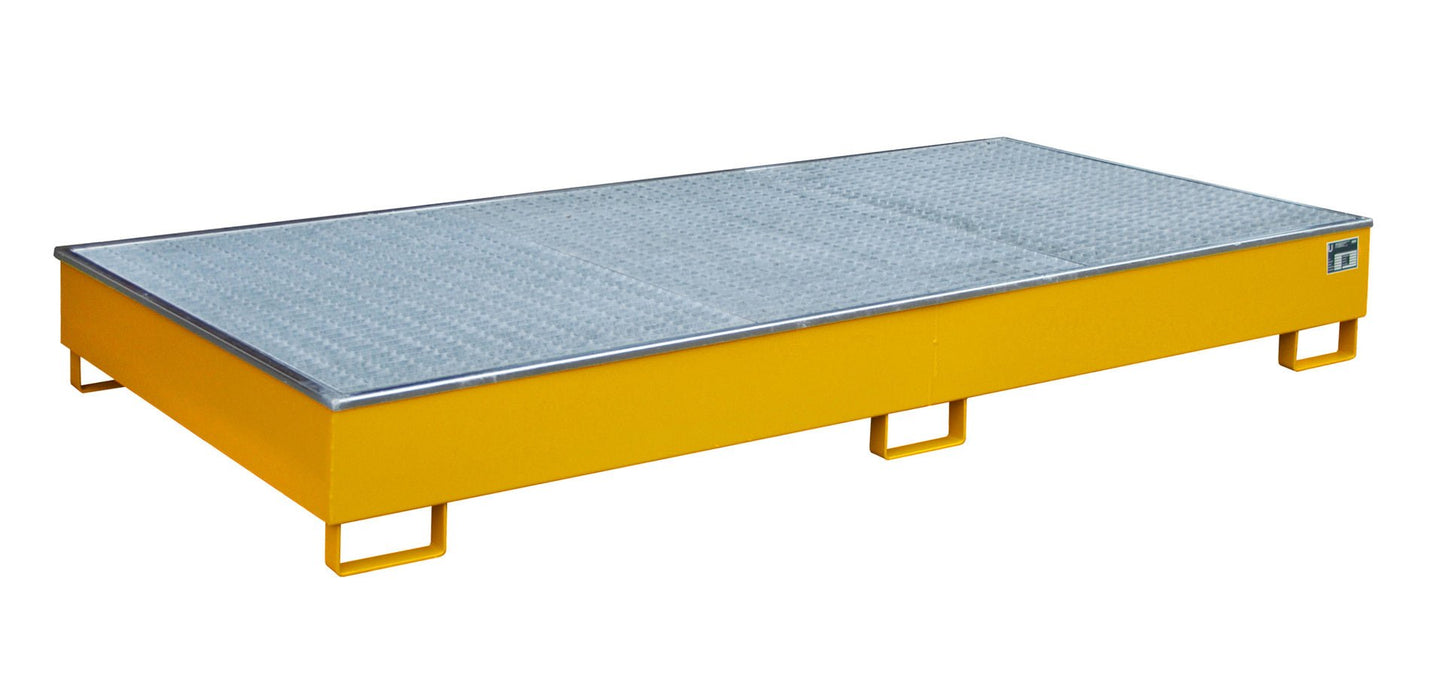 Regalwanne mit PE - Einsatz Regalwanne RW - GR 2700 - 2 PE, lackiert, Gelborange - Staplertechnik24 - 4518 - 58 - 0000 - 1